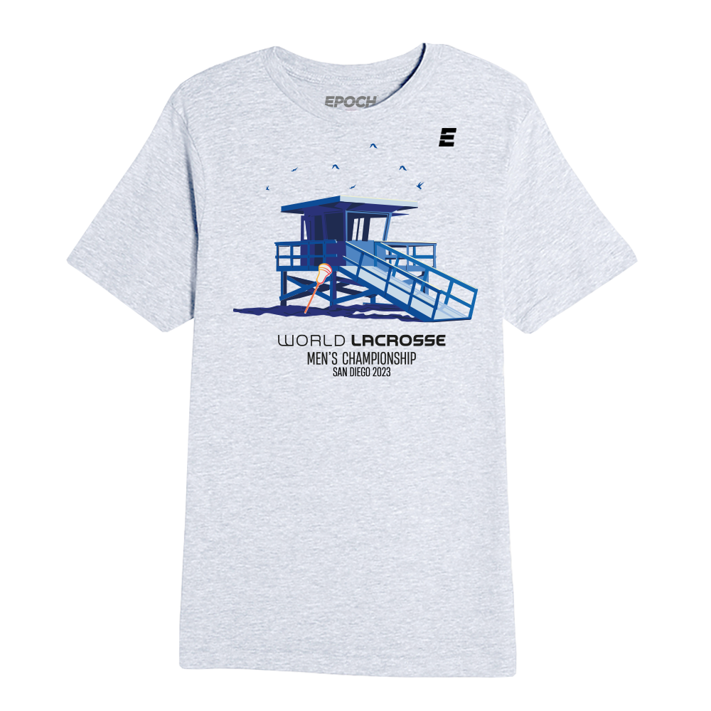 Lifeguard - World Lacrosse - Men's Short Sleeve Tee - Grey