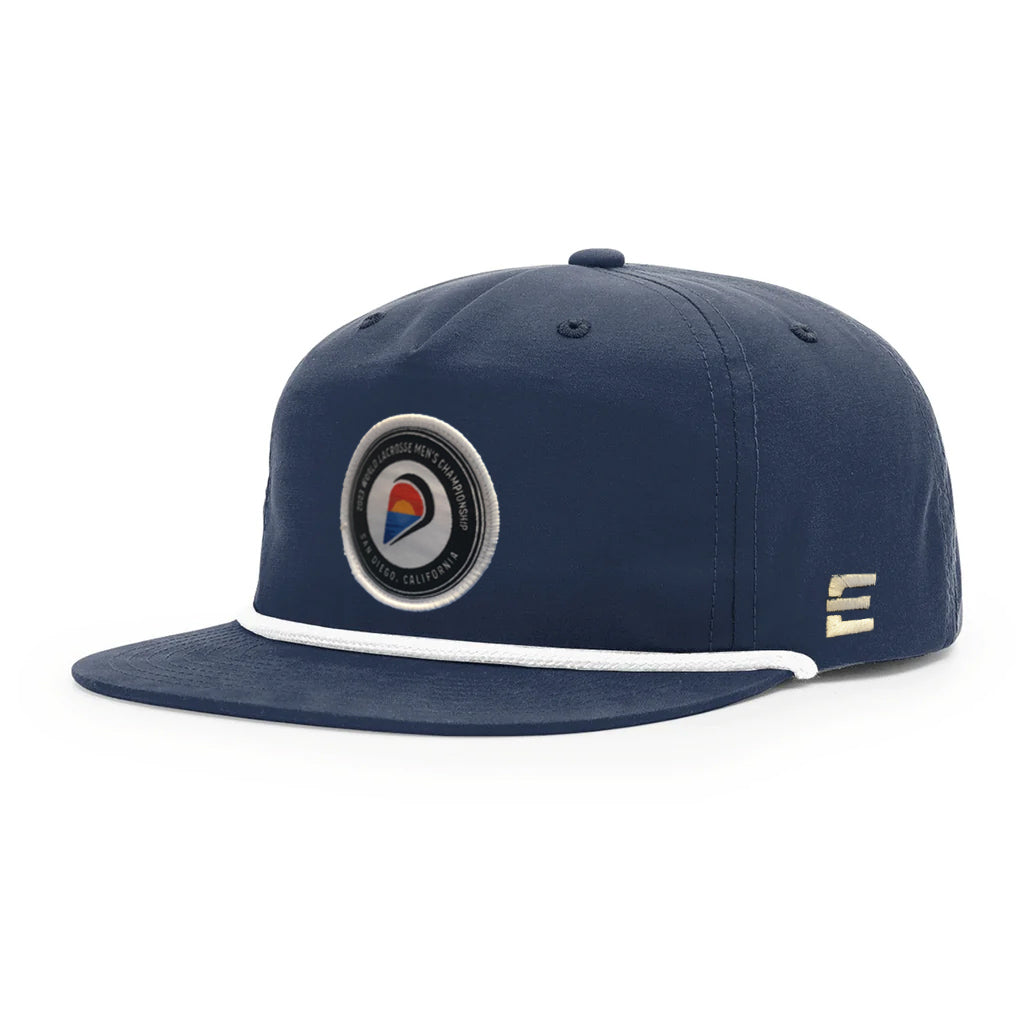 World Lacrosse Rope Hat Patch- Navy