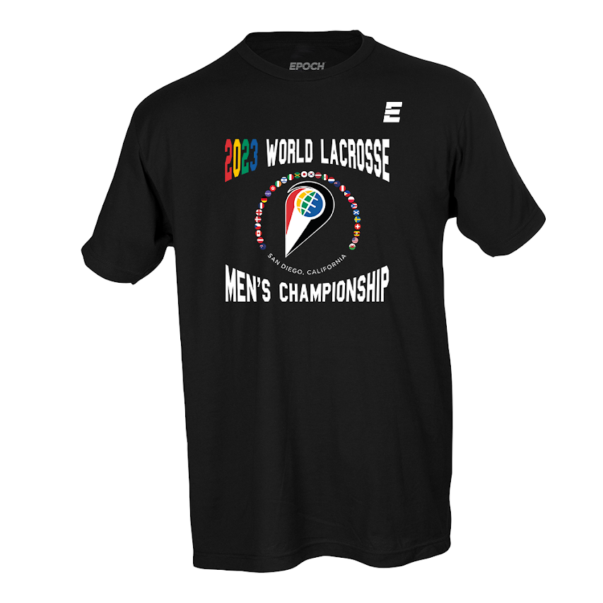 World Lacrosse Championship All Nation Short Sleeve T-Shirt - Black