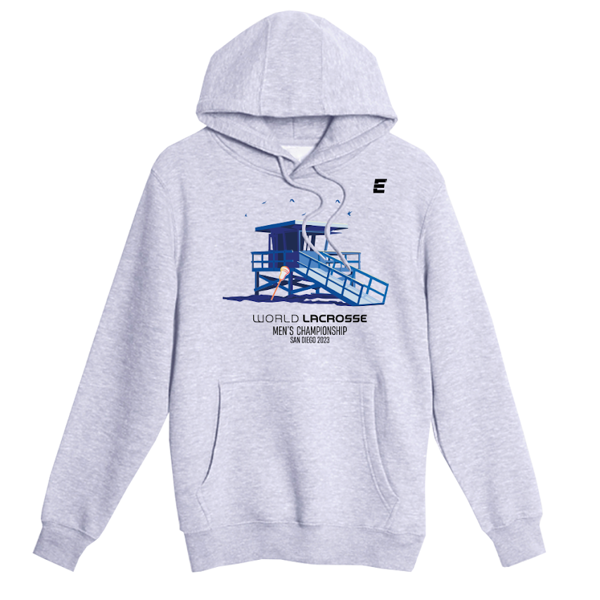 World Lacrosse Championship Lifeguard Hooded Sweatshirt - Heather Grey